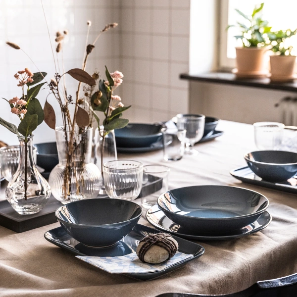 50477170 Тарелка глубокая, полированный темная бирюза, 23 см, 4 шт