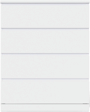 00234 Комод, 4 ящика, белый, 80x100x40 см