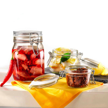 149220 Банка с крышкой, прозрачное стекло, 1 л