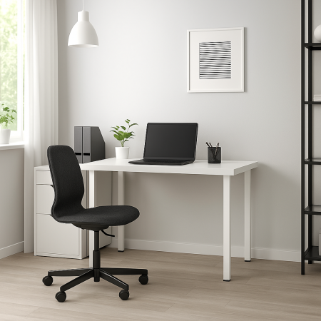 00449 Стол письменный, белый, 1/ТТ, 120x75x55 см