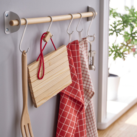 70602173 Подставка под горячее раздвижная, ярко-красный/сосна, 16-32x20 см