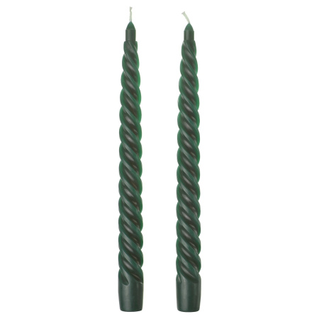 10599927 Неароматическая свеча спираль, зеленый, 25 см, 2 шт.