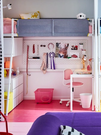 00203 Комод, 3 ящика, белый, 80x77x40 см