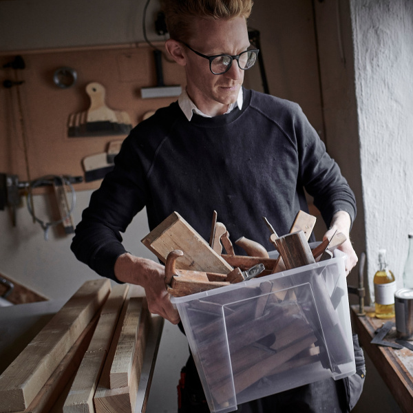 60376439 Контейнер, прозрачный, 39x28x28 см/22 л