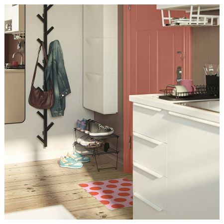 60598082 Придверный коврик, розовый/оранжевый, 40х60 см