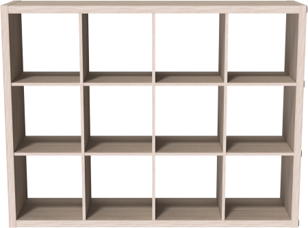 00661 Стеллаж, 112х147х38 см, дуб беленый