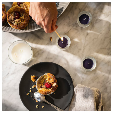 90551610 Свеча греющая ароматическая, миндаль и вишня/темно-синий, 3.5 ч, 30 шт.