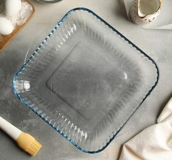 50066290 Форма/блюдо д/дхвк, прозрачное стекло, 27x27 см