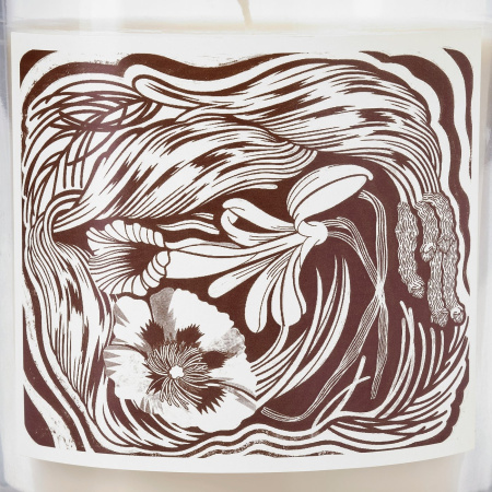 00552421 Свеча ароматическая в стакане, дымчатая ваниль/светло-бежевый, 45 ч