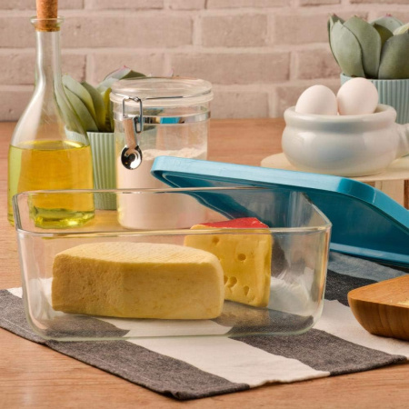 335150 Контейнер для продуктов, прямоугольной формы/стекло, 3.71 л, 26х21 см