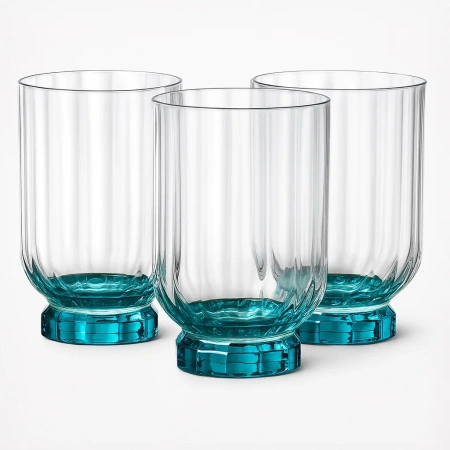 199423-4 Набор стаканов, прозрачное стекло, Lucent Blue, 375 мл, 4 шт