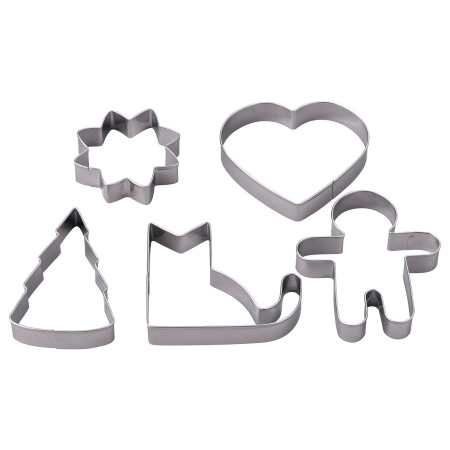 40603555 Формочки для печенья, 5 шт, разные формы нержавеющ сталь