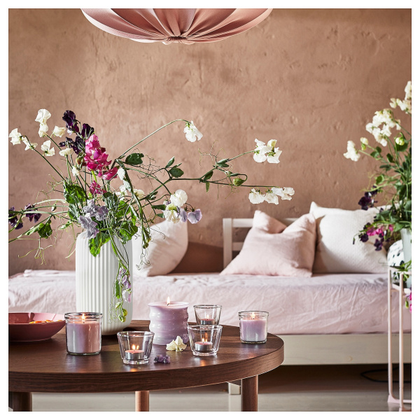 10502223 Формовая свеча, ароматическая, душистый горошек/фиалка, 30 часов, 3 шт