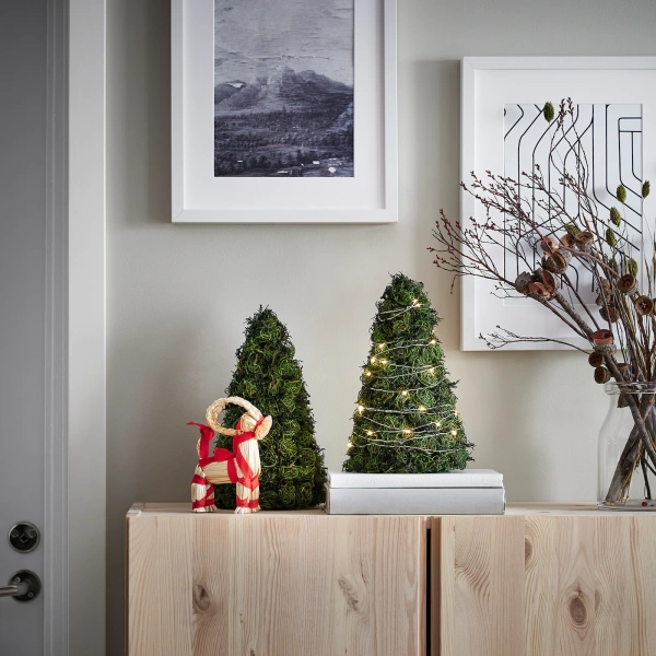 90504223 Украшение, ручная работа конусообразный/зеленый, 30 см