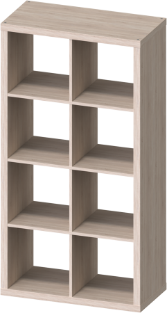 00654 Стеллаж, 77х147х38 см, дуб беленый