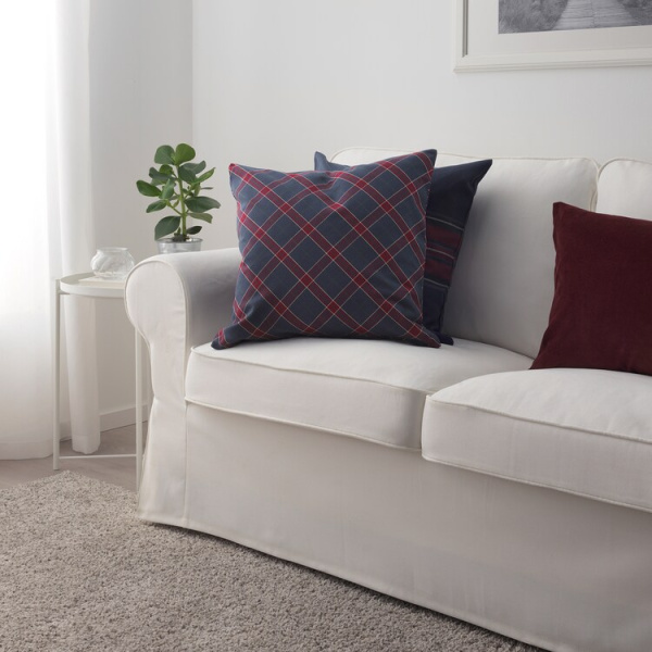 10416758 Чехол на подушку, синий/красный, 50x50 см