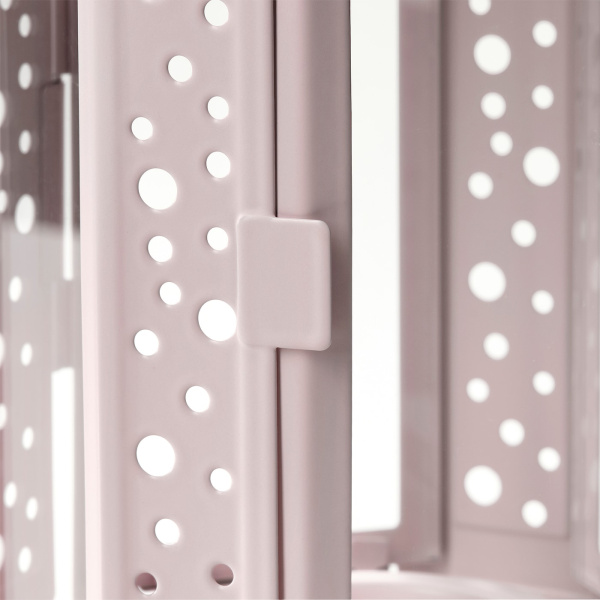 90511822 Фонарь д/греющей свечи,д/дома/улицы, бледно-розовый, 22 см