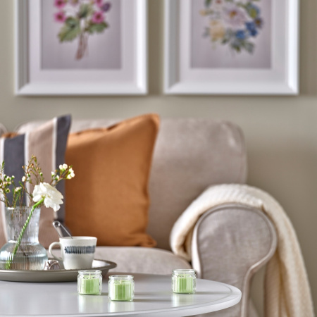 30594151 Ароматическая свеча в стакане, яблоко / светло-зелёный, 12 ч