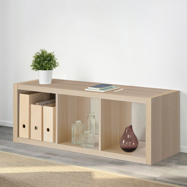 00616 Стеллаж, 41х112х38 см, дуб беленый