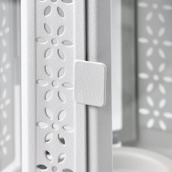 80496582 Фонарь д/греющей свечи, серый, 22 см