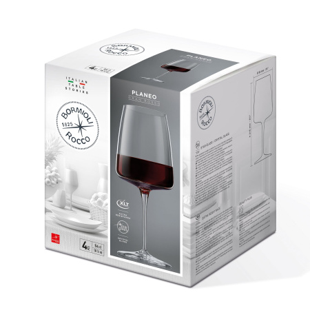 365748-4 Набор бокалов для вина, прозрачное стекло, 555 мл, 4 шт