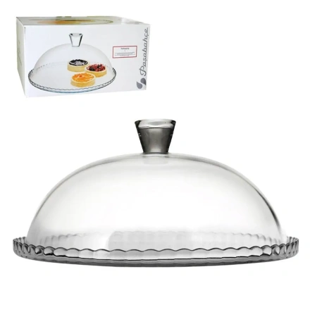 95198 Блюдо сервировочное с крышкой, прозрачный, 32 см