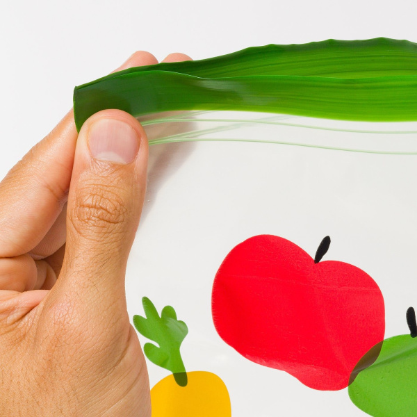 30632271 Пакет закрывающийся, узор фрукты / овощи / зеленый, 1 л, 25 шт.