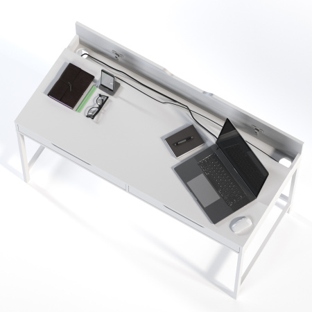 01439 Стол письменный, белый, 132x58x76 см