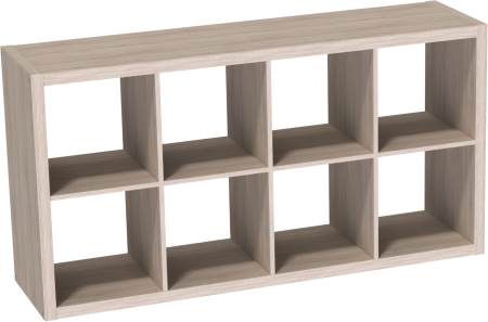 00654 Стеллаж, 77х147х38 см, дуб беленый