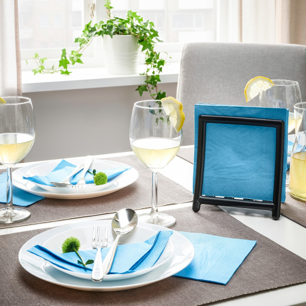 40553555 Салфетка бумажная, ярко-голубой, 33x33 см, 50 шт