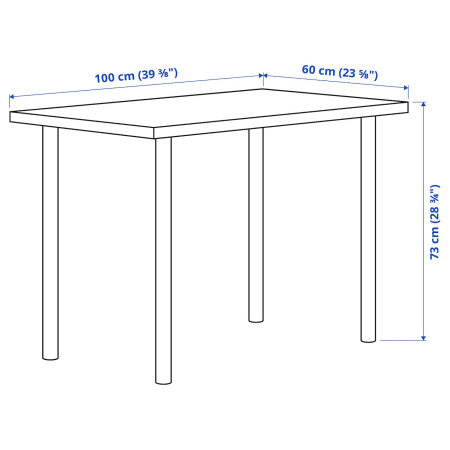 Стол белый линнмон адильс ikea