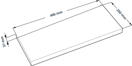 00722 Полка навесная / настенная, дуб беленый, 40x25 см