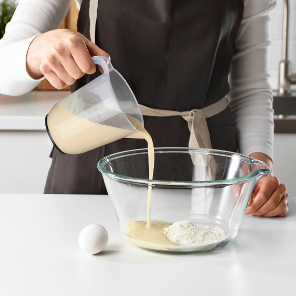 80409537 Мерный кувшин, прозрачный/серый, 1.0 л