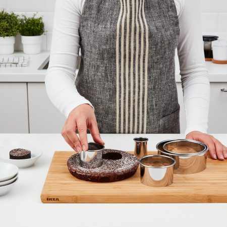 90480161 Формочка для печенья, 5 шт., серебристый