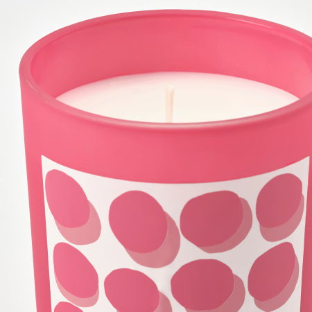 10582663 Ароматическая свеча в стакане, клубника/ярко-розовый, 45 ч