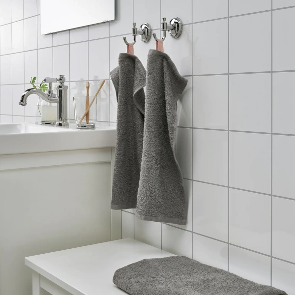 70512870 Полотенце, серый, 30x50 см, 2 шт