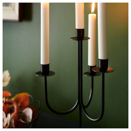 60575783 Подсвечник, черный, 37 см