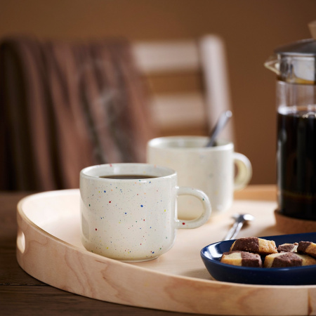 10603689 Кружка, бежевый/разноцветный узор, 330 мл