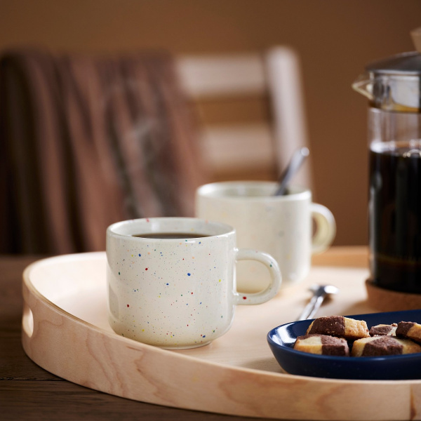 10603689 Кружка, бежевый/разноцветный узор, 330 мл