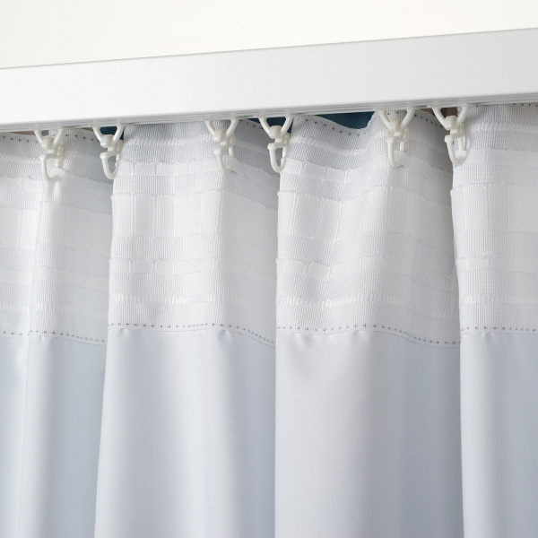 40536716 Гардины, блокирующие свет, 2 шт., голубой/Формы, 145x300 см