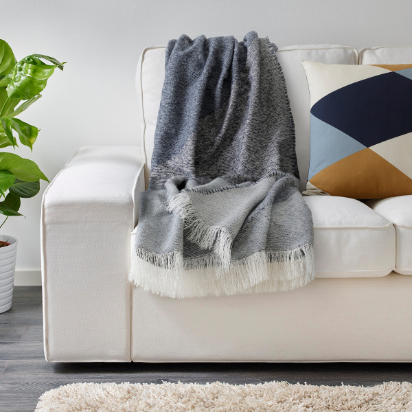 70565444 Плед, 130х170 см, серый