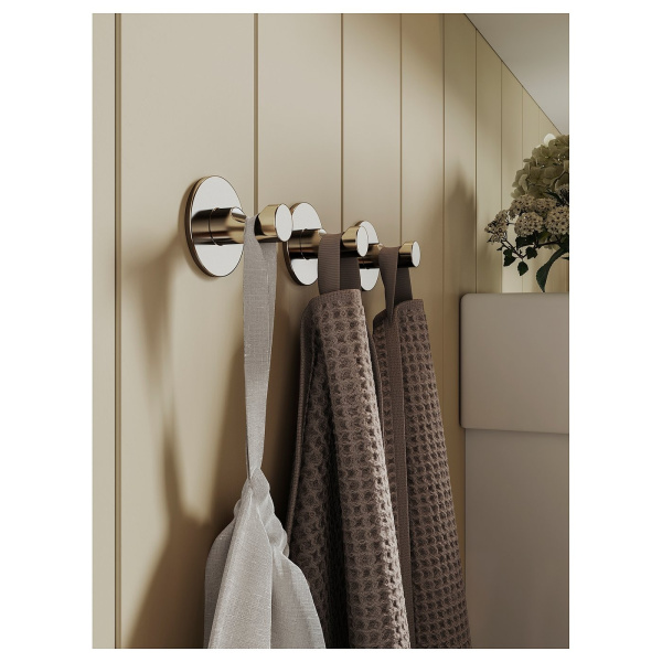 50567830 Крючок, самоклеящийся, хромированный, 3 шт