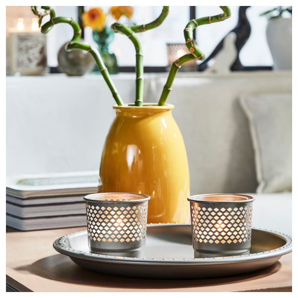 50559415 Подсвечник, серый, 9 см