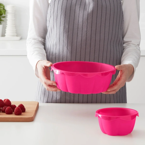 20374593 Форма д/выпечки, 2 предм, розовый