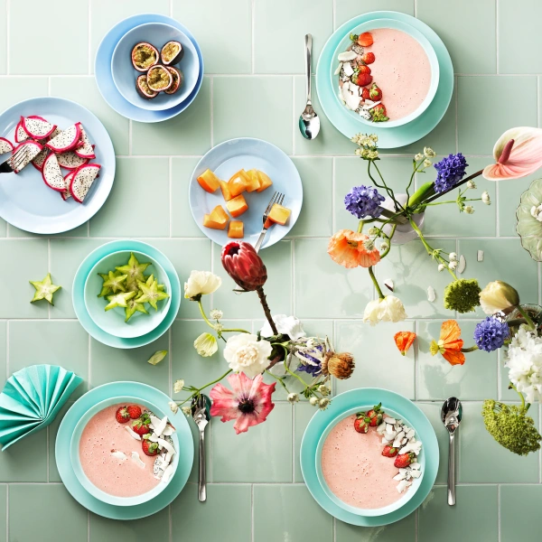 70410560 Тарелка, светлая бирюза, 25 см, 4 шт