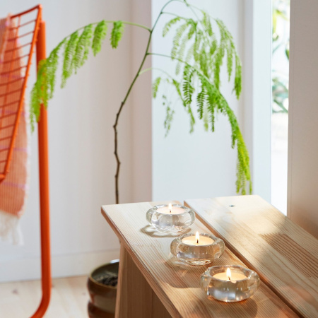 40607030 Подсвечник для греющей свечи, прозрачный, 3 см