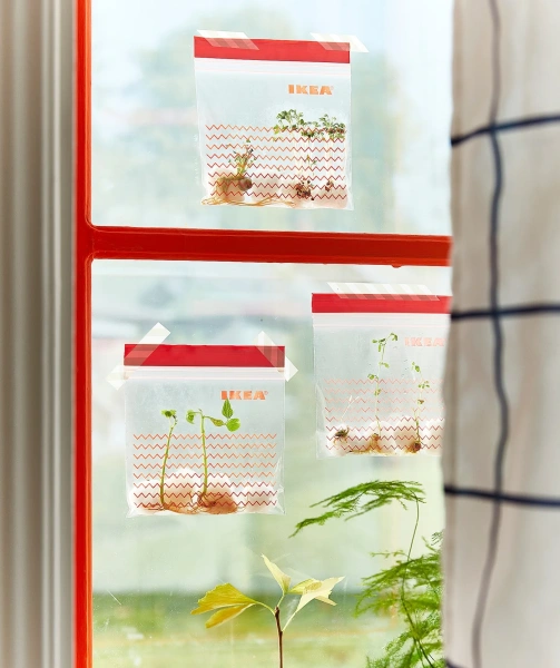 20339284 Пакет закрывающийся, красный, 60 шт