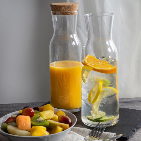 125160 Графин с пробкой, прозрачное стекло, 1.1 л