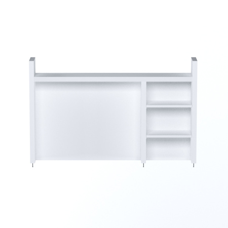 02399 Надстройка для стола письменного, белый, 105х65х17 см