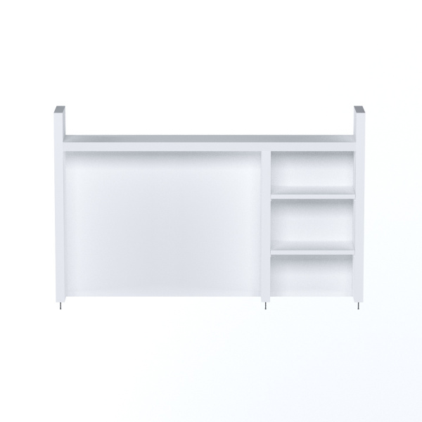 02399 Надстройка для стола письменного, белый, 105х65х17 см